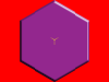 Purple to yellow hexagon