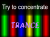 Morphing word trance on moving colours